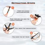 KastKing Brutus Fishing Net, Fish Landing Net, Lightweight & Portable Fishing Net with Soft EVA Foam Handle, Holds up to 44lbs/20KG, Fish-Friendly Mesh for a Safe Release, Silicone M