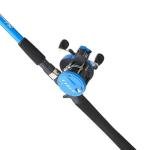 Shakespeare Tiger Conventional Line Counter Reel and Fishing Rod Combo, 7'10" 2-Piece Rod, Tubular Fiberglass Rod Blank Construction, Comfortable EVA Handle