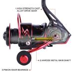 Sougayilang Spinning Reels Ultra-Weight, 6.2: 1 High Speed ​​Gear Ratio, Metal Frame and Rotor, 12 + 1 Shielded BB, Smooth Powerful Freshwater and Saltwater Spinning Fishing Reel(SD-2000-Red)
