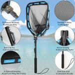 GOODCAT Fishing Landing Net, Black Rubber-Coated Mesh with Aluminum Frame, 17x12.4 Inch Hoop, 32.5 Inch Extended Handle, Foldable Floating Design with Magnetic Release for Kayak Fly Fishing
