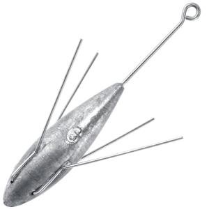Dr.Fish 2 Pack Sputnik Sinker Spider Sinker Surf Fishing Lead Weight Pyramid Saltwater Beach Casting Sea Fishing 3oz