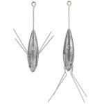 Dr.Fish 2 Pack Sputnik Sinker Spider Sinker Surf Fishing Lead Weight Pyramid Saltwater Beach Casting Sea Fishing 3oz