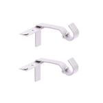 Kenney Fast Fit 5/8" No Measure Curtain Rod Brackets, Brushed Nickel, 2 Count (Pack of 1)