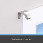 Kenney Fast Fit 5/8" No Measure Curtain Rod Brackets, Brushed Nickel, 2 Count (Pack of 1)