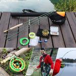 Sougayilang Fly Fishing Rod Reel Combo with Lightweight Portable Rod and Reel, Complete Starter Package (Green)