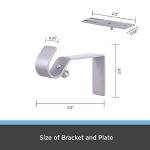 Kenney Fast Fit 5/8" No Measure Curtain Rod Brackets, Brushed Nickel, 2 Count (Pack of 1)