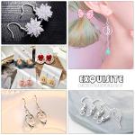 925 Sterling Silver Plated Earring Hooks 150 PCS/75 Pairs,Ear Wires Fish Hooks,500pcs Hypoallergenic Earring Making kit with Jump Rings and Clear Silicone Earring Backs Stoppers (Silver)