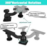 Velpaw MOUNTS Swing Arm Fish Finder Mount, All Aluminum Heavy Duty Marine Electronic Mount for Boats & Kayak,Built for Saltwater, Big Waves, and Adventure