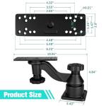 Velpaw MOUNTS Swing Arm Fish Finder Mount, All Aluminum Heavy Duty Marine Electronic Mount for Boats & Kayak,Built for Saltwater, Big Waves, and Adventure