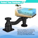 Velpaw MOUNTS Swing Arm Fish Finder Mount, All Aluminum Heavy Duty Marine Electronic Mount for Boats & Kayak,Built for Saltwater, Big Waves, and Adventure