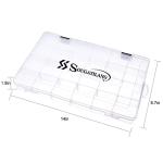 Sougayilang Fishing Tackle Boxes - 3600 3700 Plastic Storage Organizer Box with Removable Dividers - Fishing Tackle Storage - 4 Packs 3700 Transparent Tackle Trays
