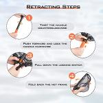 KastKing Brutus Fishing Net Combo, Foldable Extendable Fish Landing Net, Lightweight & Portable Fishing Net with Fish Hook Remover and Fish Lip Gripper, PVC-S