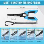 Mossy Oak 2Pcs Fishing Tools Kit- Fishing Plier, Fish Lip Gripper, Multifunctional Fishing Hook Remover with Lanyards Sheath, Saltwater Resistant Fishing Accessories & Equipment, Fishing Gifts for Men