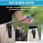 Mossy Oak 2Pcs Fishing Tools Kit- Fishing Plier, Fish Lip Gripper, Multifunctional Fishing Hook Remover with Lanyards Sheath, Saltwater Resistant Fishing Accessories & Equipment, Fishing Gifts for Men
