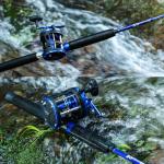 Sougayilang Fishing Rod Combo, 2-Piece Trolling Fishing Reel Combo with 3.8:1 Gear Ratio & 3+1 Bearings, Aluminum Reel Seat for Saltwater/Big Game Fish (LDT40-left Handed, 7'0"-Medium Heavy)