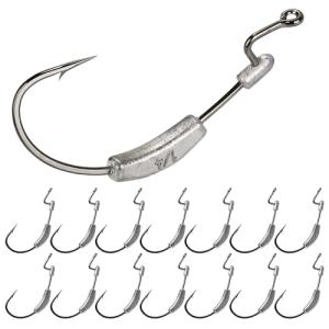 Bombrooster 15-Pc Weighted Worm Hooks Set