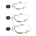 Bombrooster 15-Pc Weighted Worm Hooks Set