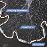 Yeahmart Heavy Duty Saltwater Fishing Cast Net 3Ft