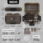 RUNCL Waterproof Fishing Tackle Box with Dividers