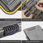 RUNCL Waterproof Fishing Tackle Box with Dividers