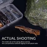 THKFISH 60-Pack Twistlock Fishing Hooks for Bass