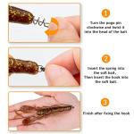 THKFISH 60-Pack Twistlock Fishing Hooks for Bass