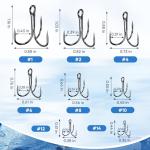 UCEC Treble Hooks Kit - Sharp Carbon Steel, 110pcs