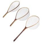 Long Wooden Fly Fishing Net with Measuring Dots
