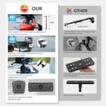 HITORHIKE Kayak Fish Finder Mount with Arm Options