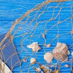WINOMO Natural Fish Net Wall Decor 80x40 Inch