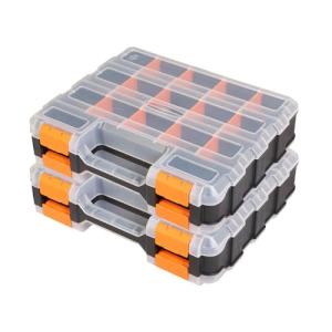 Jack Boss 34-Compartment Fishing Organizer Box, 2 Pack