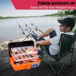 3-Layer Tackle Box with 423 Fishing Lures Kit