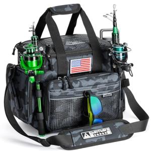 Ghosthorn Fishing Tackle Bag with Rod Holder