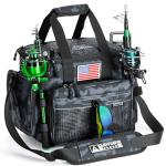 Ghosthorn Fishing Tackle Bag with Rod Holder