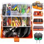 Large Fishing Tackle Box Kit with 417 Pieces