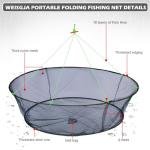 WEISGJA Portable Foldable Fishing and Crab Net