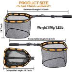 PLUSINNO Floating Rubber Coated Fishing Net 50cm