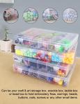 Clear Plastic Bead Organizer Box with 36 Grids