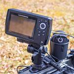 YakAttack Fish Finder Mount for Humminbird Helix 5, 7 and 9 | LockNLoad Kayak Track System | Compatible with GearTrac, MightyMount, and Most Kayak Tracks | Marine Electronics Kayak Accessory