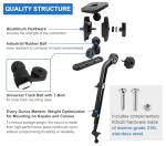 WINDFRD Kayak Fish Finder Mount with Transducer Mounting Arm, 1.5" Ball Marine Electronic Mount for Boat Track, Universal Mounting Plate, Compatible with Scotty, Lowrance, Garmin Fish Finders