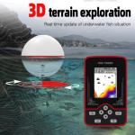 RICANK Portable Kayak Fish Finder - Fish Depth Finder for Boats - Rechargeable Transducer Fishing Gear Kayak Fishing Accessories Fishfinder Fish Finders & Depth Finders for Boats