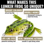 Lunkerhunt Topwater Frog Lure - Green Tea