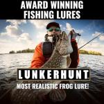 Lunkerhunt Topwater Frog Lure - Green Tea