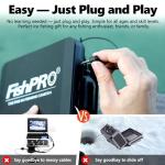 [FishPRO® 2026 Upgrade] NO.1 HD 1080P Underwater Fishing Camera 7'' IPS- w/10,000mAh (Ease To Use) Ice Fishing Camera Underwater, Fish Finder Camera for Ice Lake Boat Fishing w/USB-C, LED+IR, 25m/82ft