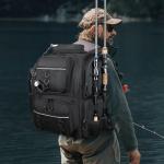 WANOON Fishing Backpack with Rod Holders and Storage