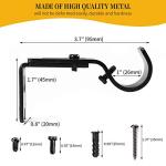 Anndason Heavy Duty Adjustable Curtain Rod Holders