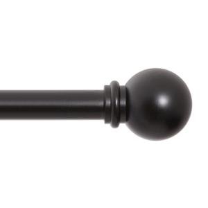 Adjustable Black Curtain Rod, 28-48 Inches