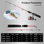 PLUSINNO Ultralight Ice Fishing Rod and Reel Combo