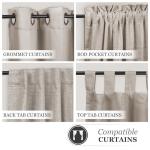 Adjustable Black Curtain Rod, 28-48 Inches