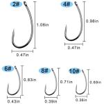 200pcs Barbless Fishing Hooks for Carp and Trout